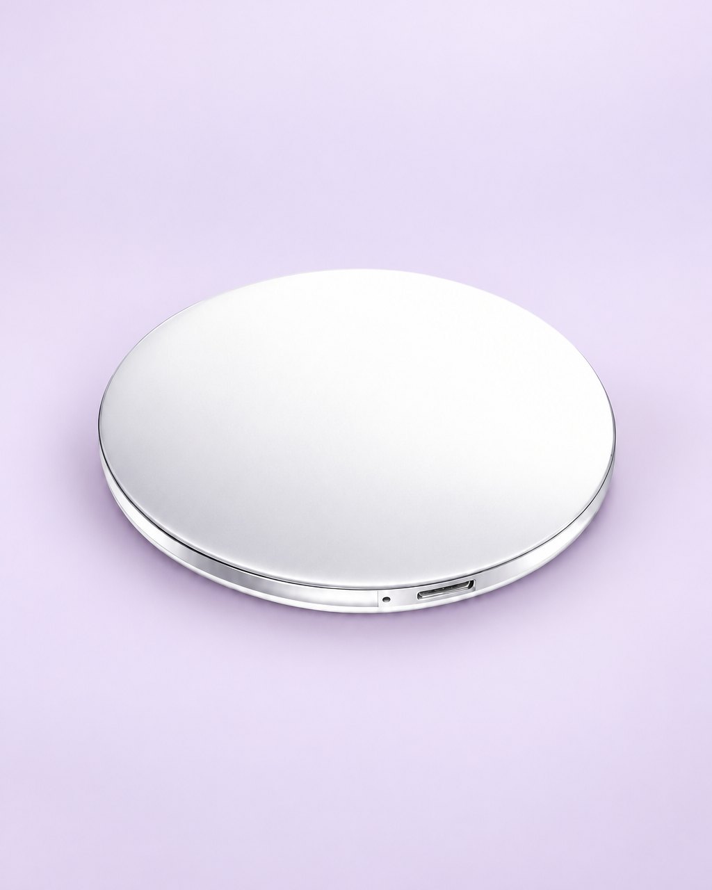 White round LED compact mirror