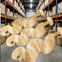 613 Blonde Bundles Body Wave Human Hair 22" 24" 26" 12A  613 Blonde Body Wave Human Hair 3/4 Bundles Unprocessed Virgin Vietnamese Human Hair Bundles