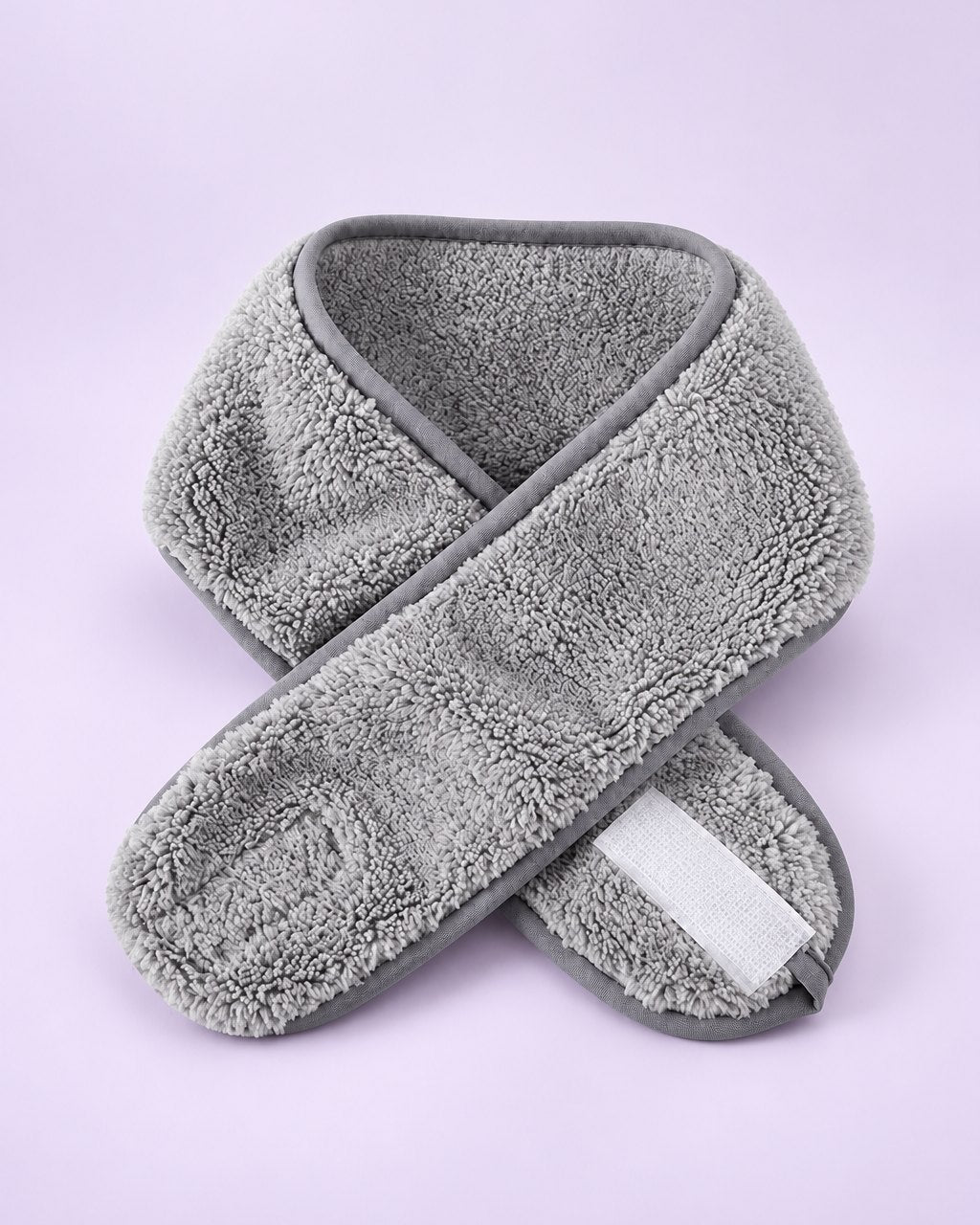 Grey plush spa headband