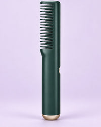 Green cordless straightening comb