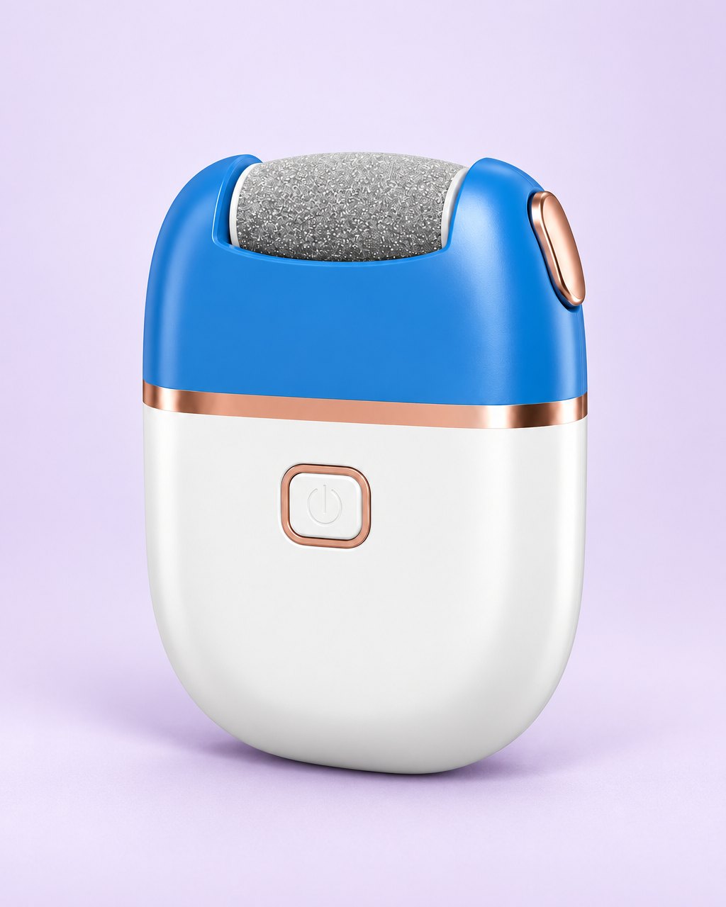 Blue and white electric callus remover