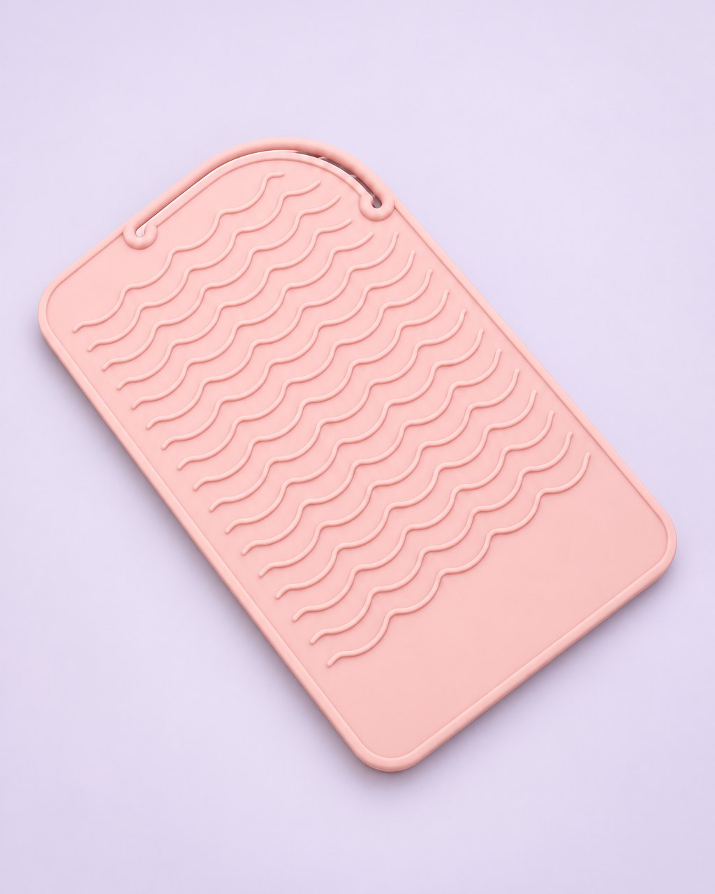 Pink wave-ridged silicone heat mat