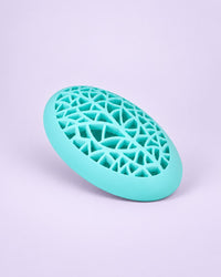 Aqua silicone lattice brush holder