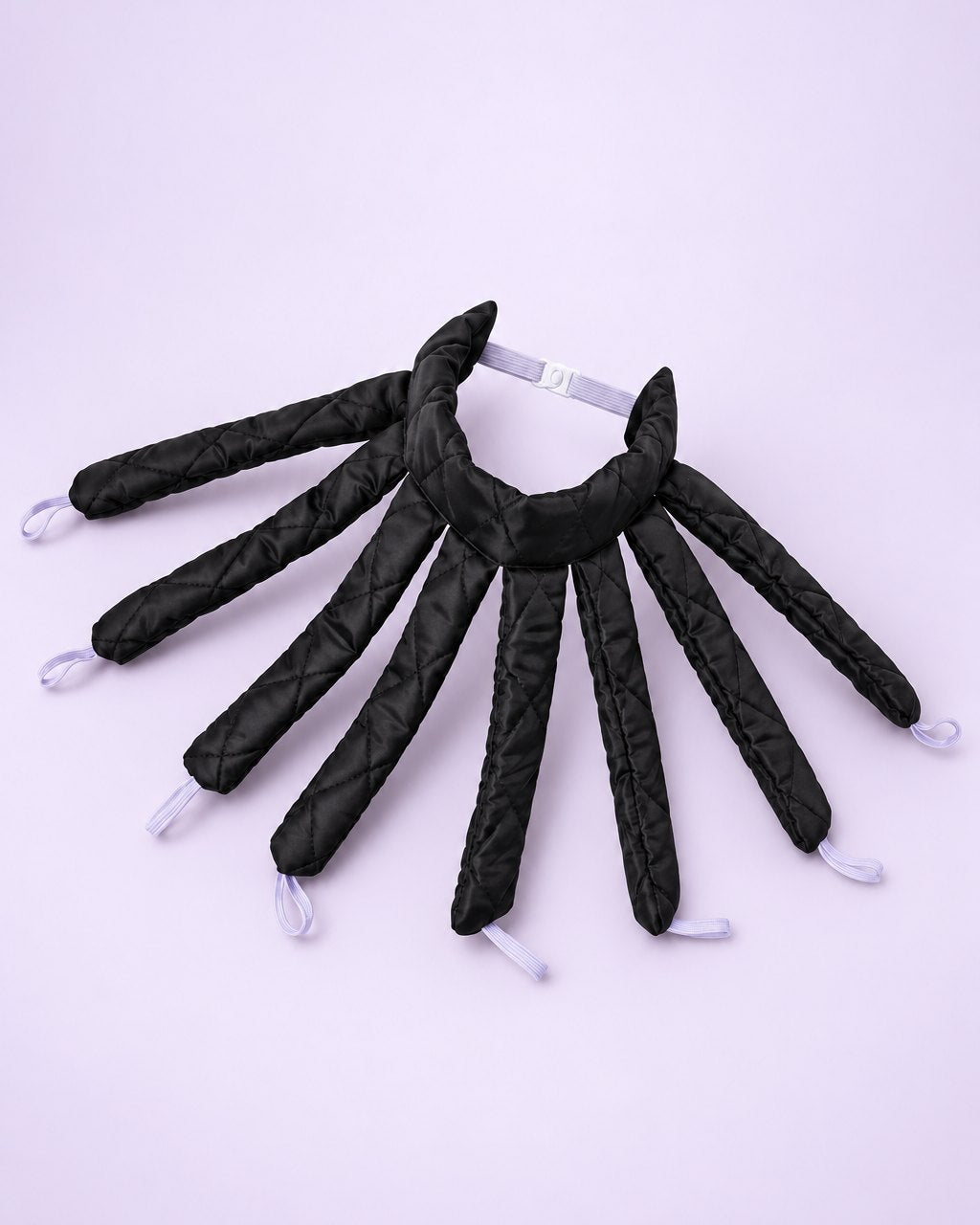 Black octopus heatless curler headband