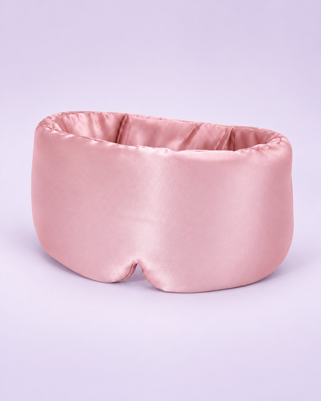 Pink wide wraparound satin sleep mask