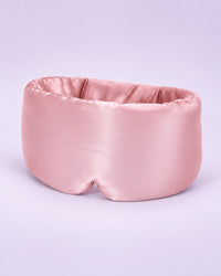 Pink wide wraparound satin sleep mask