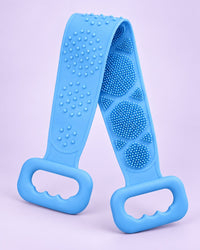 Blue silicone back scrubber strap